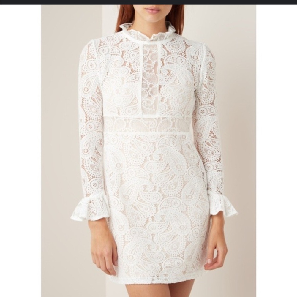 Maje white lace mini dress size small
